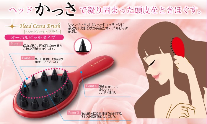 【美コインショッピングモール】ヘッドかっさブラシ KAIZENBODYサロンに通って美コインショッピングでお買い物、ヘアブラシ ヘアケア