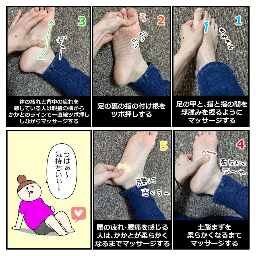足のマッサージ