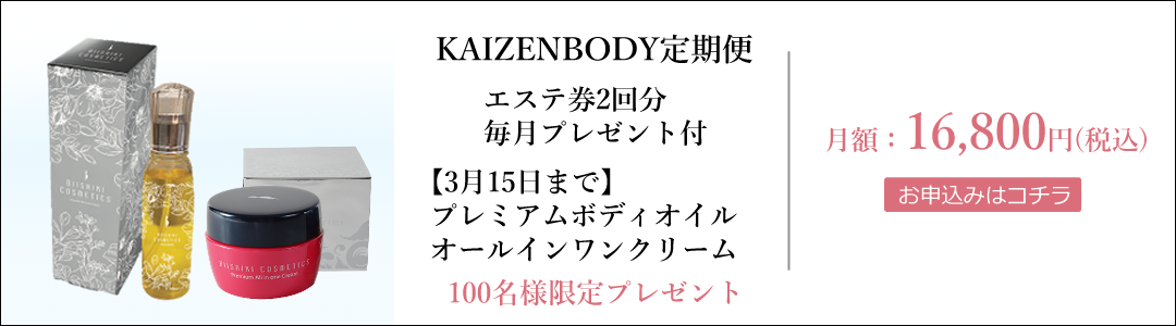 定期購入　エステ　サブスク　プレゼント　KAIZENBODY