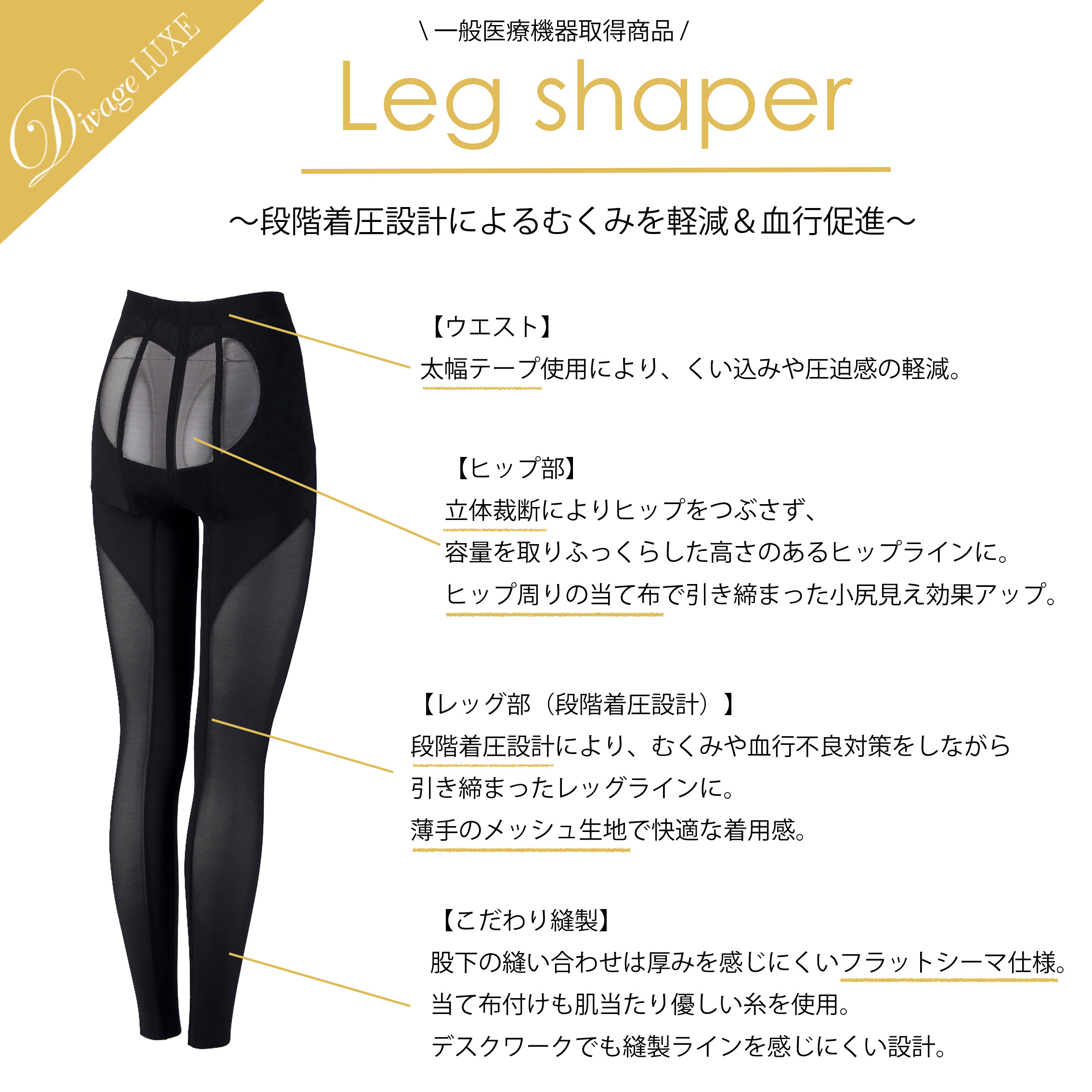 Divage LUXE レッグシェイパー|美コインショッピングモール|KAIZENBODY