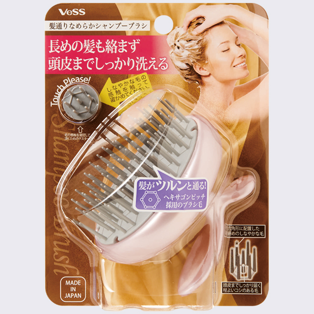 髪通り なめらかシャンプーブラシ