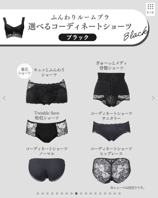 ふんわりルームブラ (カラー：ブラック)