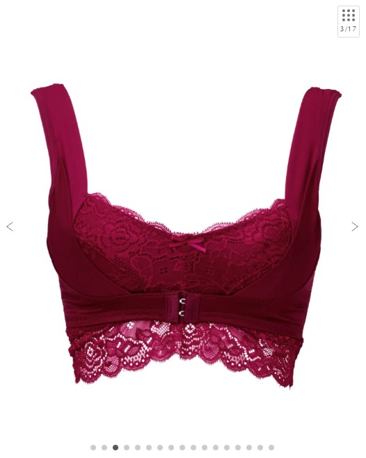 ふんわりルームブラ (カラー：ボルドー)