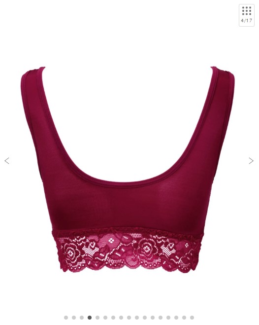 ふんわりルームブラ (カラー：ボルドー)