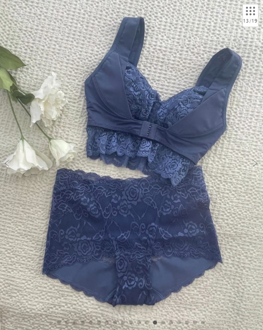 ふんわりルームブラ (カラー：アンティークブルー)