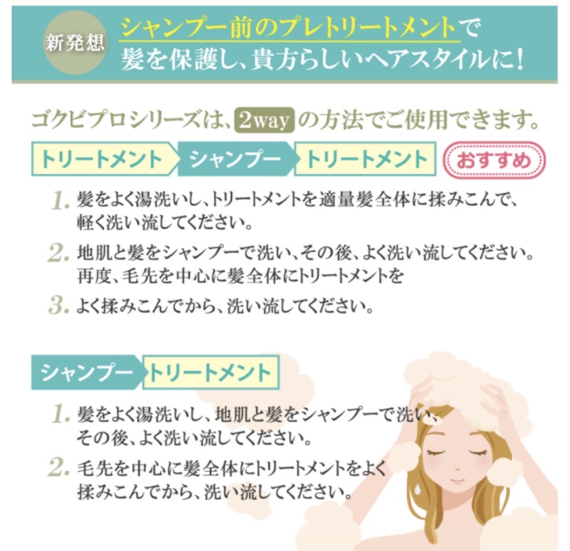 ゴクビプロ　プレミアム　グリーンティーアロマ　2wayトリートメント